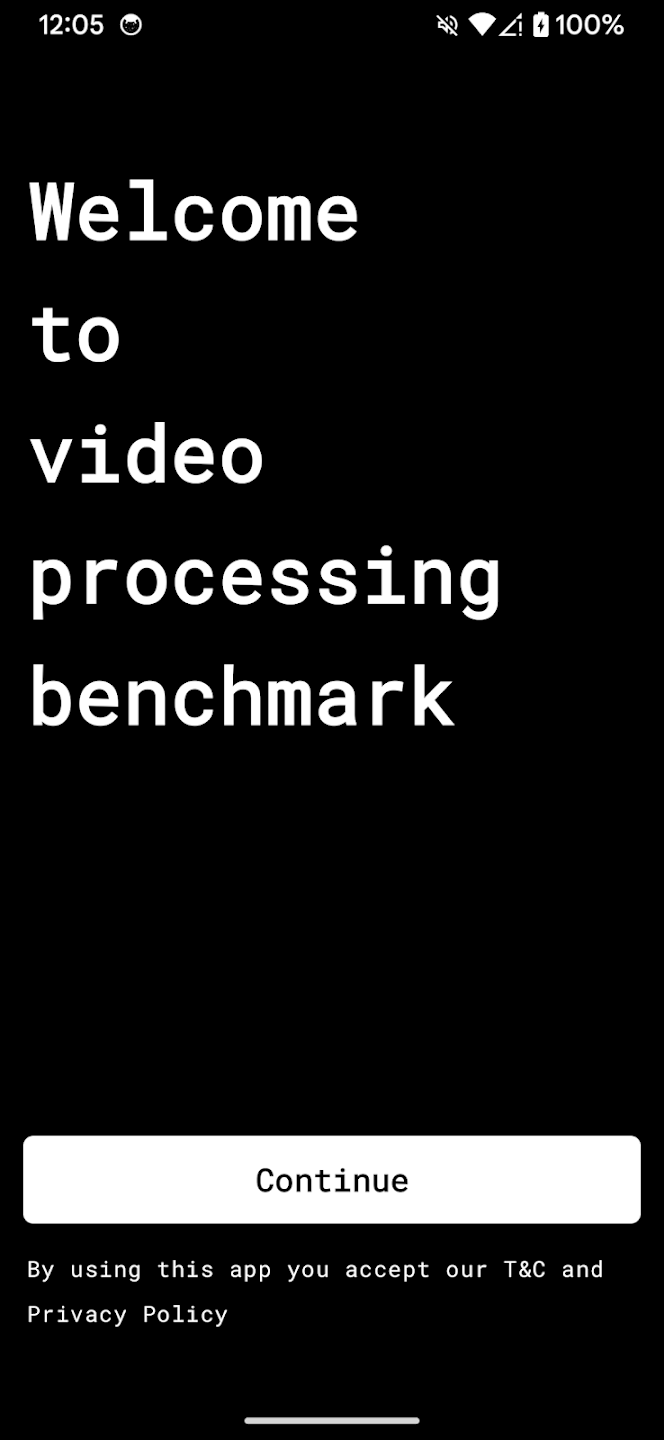 Video Processing Benchmark Screenshot 1