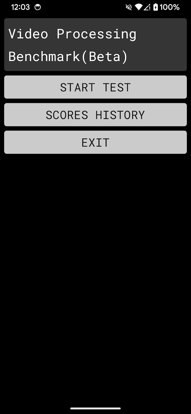 Video Processing Benchmark Screenshot 2