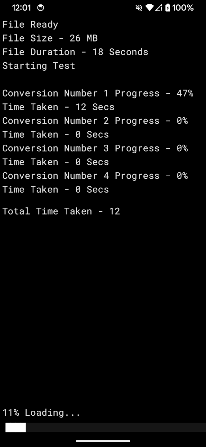 Video Processing Benchmark Screenshot 3